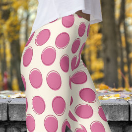Moderne kosmische Latte White Polka Dot Muster Leggings