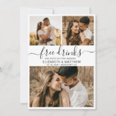 Moderne kostenlose Getränke Script Foto Collage We Save The Date (Vorderseite)