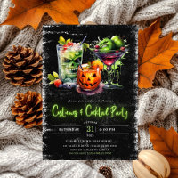 Moderne Kostüme & Cocktail Neon Halloween-Party