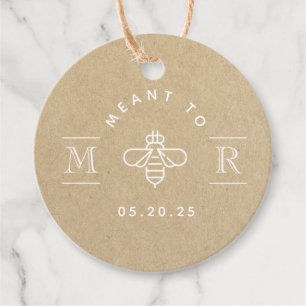 Moderne Kraft-Biene Hochzeitshonig Geschenkanhänger