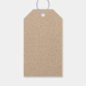 Moderne Kraft Black Heart Script Wedding Willkomme Geschenkanhänger (Rückseite)