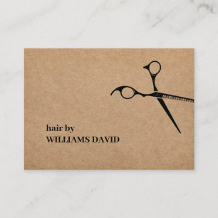 Moderne Kraft Black Scissors Hair Stylist Business Visitenkarte