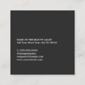 Moderne Kraft Black Scissour Haare Stylist Quadratische Visitenkarte (Rückseite)