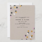 Moderne Kraft Confetti Engagement Party Einladung (Vorderseite)