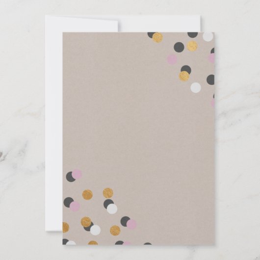 Moderne Kraft Confetti Engagement Party Einladung (Rückseite)