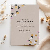 Moderne Kraft Confetti Engagement Party Einladung