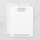 Moderne Kraft Custom Calligraphy Name Business Mitteilungskarte (Vorderseite)