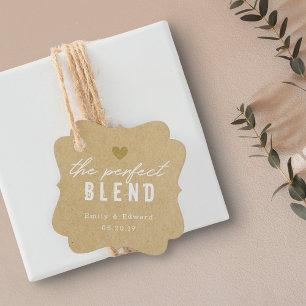 Moderne Kraft Die perfekte Mischung Hochzeitskaffe Geschenkanhänger