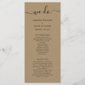 Moderne Kraft, die wir Hochzeit machen Programm (Vorderseite)