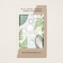 Moderne Kraft Foto Candle Care Card