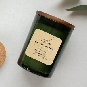 Moderne Kraft-Geschenk für die Mutter der Braut Quadratischer Aufkleber