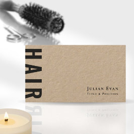 Moderne Kraft Hair Stylist Business Card Visitenkarte