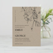 MODERNE KRAFT-LINIE ZEICHNEND FLUSSREDITE DANKESKARTE (Stehend Vorderseite)