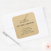 Moderne Kraft-Mutter des Groom-Geschenks Quadratischer Aufkleber (Umschlag)