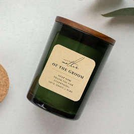 Moderne Kraft-Mutter des Groom-Geschenks Quadratischer Aufkleber