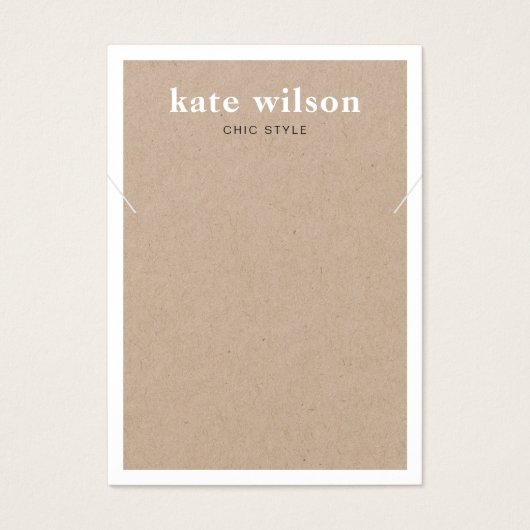 Moderne Kraft Necklace Bracelet Display Card (Vorderseite)