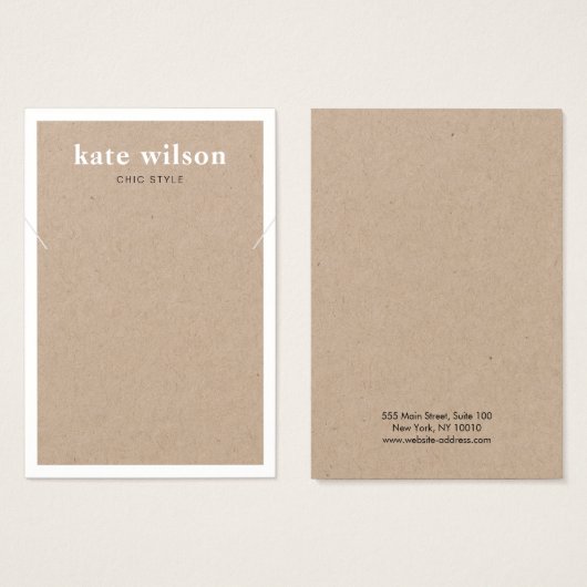 Moderne Kraft Necklace Bracelet Display Card (Vorne & Hinten)