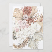 Moderne Kraft Pampas Grass Floral Tropischer Jungl Einladung (Rückseite)