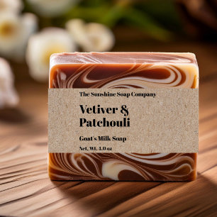 Moderne Kraft Paper Style Soap Bauch Band 2" x 9" Einladung