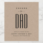 Moderne Kraft & Schwarz "Gefällt dem Vater" Vatert Weinetikett (Einzelnes Label)