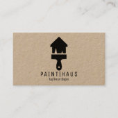 Moderne Kraft + Schwarze Zuhause-Malerpinsel Visitenkarte (Vorderseite)