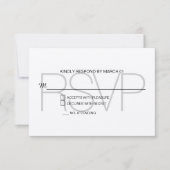 Moderne Kraft UAWG Wedding Response RSVP Karte (Vorderseite)
