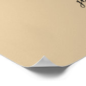 Moderne Kraft und Schwarze Schrift Begrüßung Poster (Ecke)