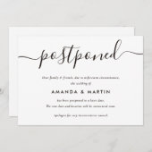 Moderne Kraftpapiere Hochzeitsverzögerung Ankündigung (Vorne/Hinten)