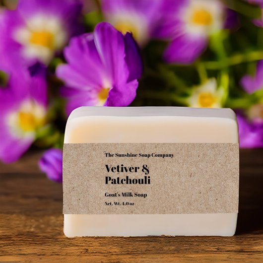 Moderne Kraftpapierseife Bauchband Einladungsbanderole