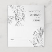 MODERNE KRAFTSCHWARZE UND WEISSE LINIE ZEICHNEND B PLATZKARTE (Außenseite Aufgefaltet)