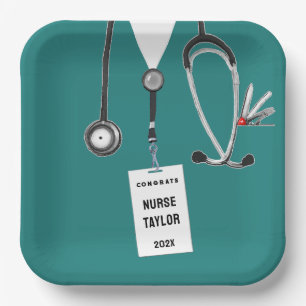 Moderne Krankenpflege Krankenschwester Abschluss P Pappteller