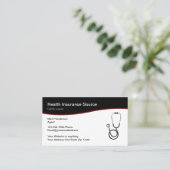 Moderne Krankenversicherung Visitenkarte (Stehend Vorderseite)
