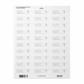 Moderne Kranschrift Mrs. Wedding Rücksendeadresse (Vorne)