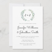 Moderne Kranz-Probe-Dinner Einladungen (Vorderseite)