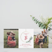 Moderne Kranz Weihnachtskarte Feiertagskarte (Stehend Vorderseite)