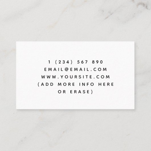 Moderne Kräuterhand mit einer Pflanze Trendy Cool Visitenkarte (Rückseite)