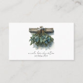 Moderne Kräuterhangtrockene Pflanze Visitenkarte (Vorderseite)
