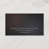 Moderne kreative berufliche dunkle visitenkarte (Rückseite)