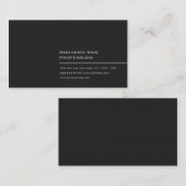 Moderne kreative berufliche schwarze visitenkarte (Vorne/Hinten)