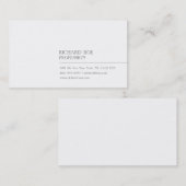 Moderne kreative berufliche weiße Geschäfts-Karten Visitenkarte (Vorne/Hinten)