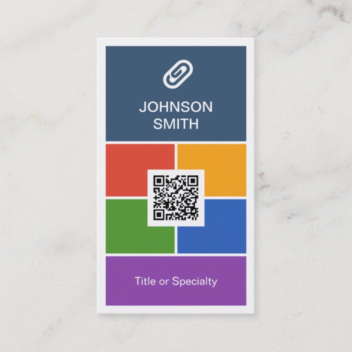 Moderne kreative flache Metro-Art mit QR Code Visitenkarte Zazzle.de