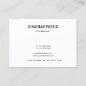 Moderne kreative Minimalistische Schablone Visitenkarte (Rückseite)