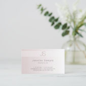 Moderne, kreative Monogramm-Vorlage Elegant Trendy Visitenkarte (Stehend Vorderseite)