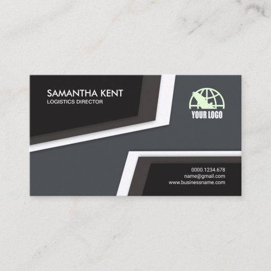 Moderne kreative topographische logistische visitenkarte (Vorderseite)
