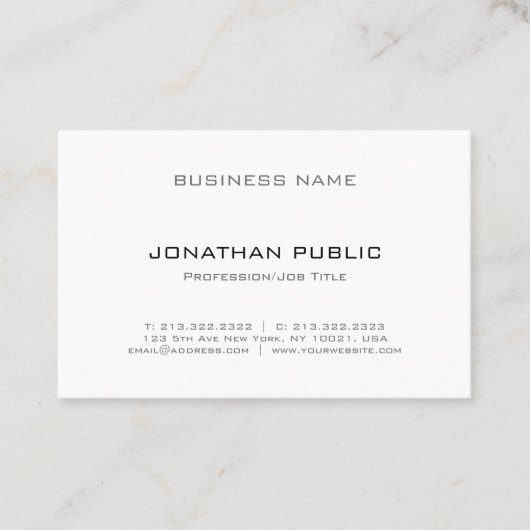 Moderne Kreativität Beruflich einzigartig Schlicht Visitenkarte (Vorderseite)