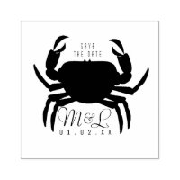 Moderne Krebse Save the Date Design Briefmarke