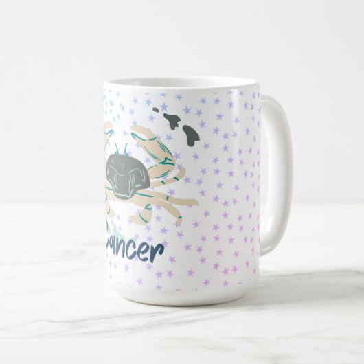 Moderne Krebserkrankung Zodiac Kaffeetasse (VorderseiteRechts)