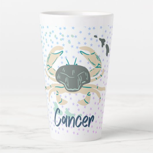 Moderne Krebserkrankung Zodiac Latte Tasse (Vorderseite)