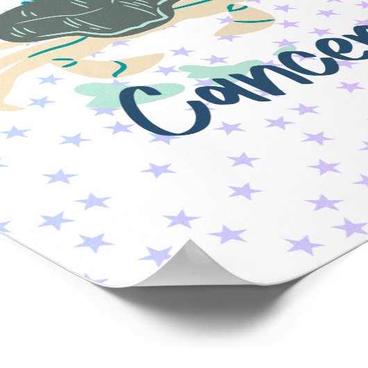 Moderne Krebserkrankung Zodiac Poster (Ecke)