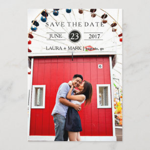 Moderne Kreis-Foto-Save the Date Karte